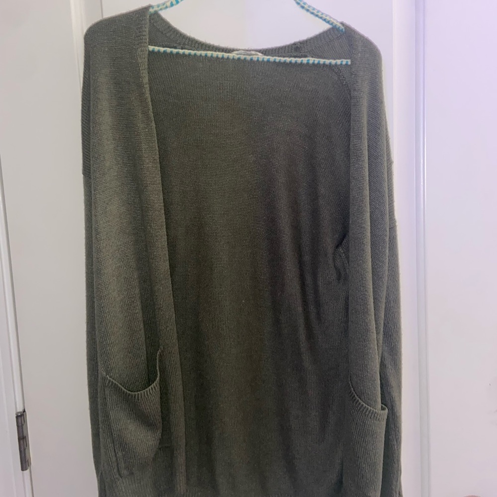 GARAGE army green cardigan